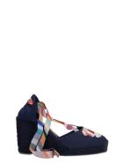 Castañer by Paul Smith Coralia C Ps Wedges In Blue Canvas Castañer by Paul Smith Coralia C Ps Wedges In Blue Canvas - blue