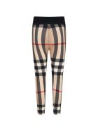 Burberry Beige Leggings For Girl With Check Vintage Burberry Beige Leggings For Girl With Check Vintage - Beige