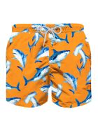 Shark Print Boy's Light Swim Trunks MC2 Saint Barth Shark Print Boy's Light Swim Trunks