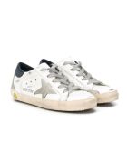Golden Goose Superstar Sneakers With Blue Back Golden Goose Superstar Sneakers With Blue Back - Bianco-blu