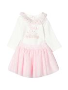 Monnalisa White Dress Monnalisa White Dress - Rosa