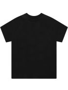 Dsquared2 Black T-shirt For Baby Boy With Multicolor Logo Dsquared2 Black T-shirt For Baby Boy With Multicolor Logo - Black