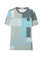 Stone Island Junior Light Blue T-shirt Stone Island Junior Light Blue T-shirt - Polvere