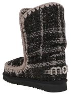 Mou Eskimo 24 Tartan - Logo Studs Mou Eskimo 24 Tartan - Logo Studs - Talwhb Tartan Lurex Black White