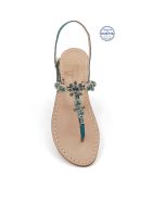 Via Krupp Jewel Flip Flops Sandals Dea Sandals Via Krupp Jewel Flip Flops Sandals - petrol blue, crystal