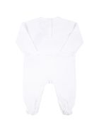 Dolce & Gabbana White Suit For Baby Kids With Red Heart Dolce & Gabbana White Suit For Baby Kids With Red Heart - White