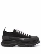 Alexander McQueen Black Traead Slick Cotton Sneakers Alexander McQueen Black Traead Slick Cotton Sneakers - Black