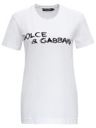 Dolce & Gabbana Cotton T-shirt With Logo Print Dolce & Gabbana Cotton T-shirt With Logo Print - White