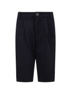 Armani Collezioni Blue Short For Boy With Logo Armani Collezioni Blue Short For Boy With Logo - Blue