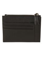Prada Logo Plaque Zip Card Holder Prada Logo Plaque Zip Card Holder - Black