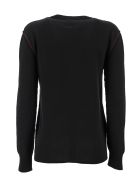 Marni Hazelnut Crewneck Sweater With Embroidered Logo Marni Hazelnut Crewneck Sweater With Embroidered Logo - Blue