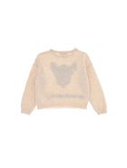 Monnalisa Beige Wool Sweater With Bamby Print Monnalisa Beige Wool Sweater With Bamby Print - Beige