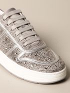 Jimmy Choo Sneakers Jimmy Choo Hawaii Sneakers Studded With Crystals Jimmy Choo Sneakers Jimmy Choo Hawaii Sneakers Studded With Crystals - Silver