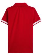 Moncler Red Cotton Polo Shirt With Logo Moncler Red Cotton Polo Shirt With Logo - Red
