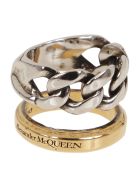 Alexander McQueen Stacked Chain Ring Alexander McQueen Stacked Chain Ring - Ant Gold Ant.silver