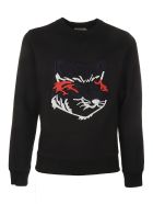 Big Fox Embroidery Regukar Sweatshirt Maison Kitsuné Big Fox Embroidery Regukar Sweatshirt - BLACK