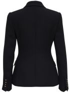 Dolce & Gabbana Black Wool Crepe Single Breasted Blazer Dolce & Gabbana Black Wool Crepe Single Breasted Blazer - Black