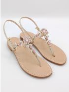 Marina Grande Flip Flops Thong Sandals Dea Sandals Marina Grande Flip Flops Thong Sandals - gold, crystal, pink