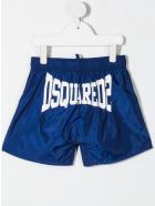 Blue D2kids Boxer Logo Swim Shorts Dsquared2 Blue D2kids Boxer Logo Swim Shorts