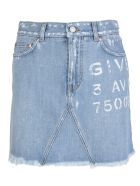 Givenchy Atelier Delave' Blue Mini Skirt Givenchy Atelier Delave' Blue Mini Skirt