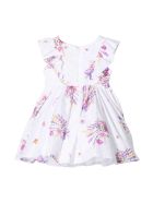 Monnalisa White Dress Monnalisa White Dress - Bianco e Rosa