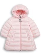 Moncler Majeure Long Down Jacket In Pink Nylon Moncler Majeure Long Down Jacket In Pink Nylon - Pink