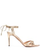 Aquazzura Golden Leather Sole Sandals Aquazzura Golden Leather Sole Sandals - Metallic