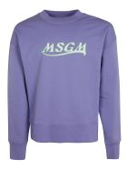 MSGM Chest Logo Print Sweatshirt MSGM Chest Logo Print Sweatshirt - Lavender