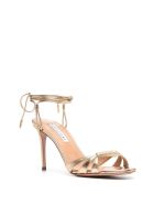Aquazzura Golden Leather Sole Sandals Aquazzura Golden Leather Sole Sandals - Metallic