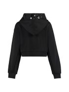 Moncler Cropped Hoodie - Nero