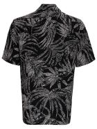 Saint Laurent Viscose Shirt With Tropical Print Saint Laurent Viscose Shirt With Tropical Print - Black