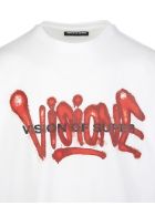 White And Red "visione" Man T-shirt Vision of Super White And Red "visione" Man T-shirt - White/red
