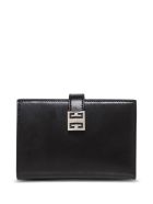 Givenchy Leather Bifold Wallet With 4g Buckle Givenchy Leather Bifold Wallet With 4g Buckle - Black