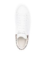 Woman White Oversize Sneakers With Leopard Spoiler Alexander McQueen Woman White Oversize Sneakers With Leopard Spoiler - White/leopard