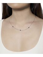 Lo Spazio Blue Sapphire and Diamond Necklace Lo Spazio Jewelry Lo Spazio Blue Sapphire and Diamond Necklace - Blue