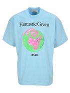 MSGM "fantastic Green" T-shirt MSGM "fantastic Green" T-shirt - BLUE