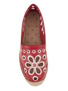 Red Leather Espadrilles With Cut-out Detail RED Valentino Red Leather Espadrilles With Cut-out Detail - Cherry/latte