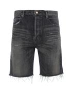Saint Laurent Denim Short Straight Saint Laurent Denim Short Straight - Medium Dirty Black