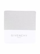 Baby White And Grey Blanket In Cashmere And Cotton Givenchy Baby White And Grey Blanket In Cashmere And Cotton - Bianco/grigio