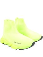 Balenciaga Neon Yellow Sneakers For Kids With Logo Balenciaga Neon Yellow Sneakers For Kids With Logo - Yellow