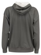 Brunello Cucinelli Paneled Topwear In Light Stretch Cotton Fleece With Hood And 'shiny Patch Pocket'. Brunello Cucinelli Paneled Topwear In Light Stretch Cotton Fleece With Hood And 'shiny Patch Pocket'. - Grey