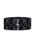Marine Serre Moon Lozenge Collar In Viscose Blend Marine Serre Moon Lozenge Collar In Viscose Blend - Black