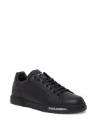 Dolce & Gabbana Portofino Black Leather Sneakers Dolce & Gabbana Portofino Black Leather Sneakers - Black