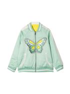 Stella McCartney Kids Reversible Multicolor Bomber Jacket With Applications Stella McCartney Kids Reversible Multicolor Bomber Jacket With Applications - GREEN/YELLOW