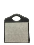 Burberry Mini Two-tone Canvas And Leather Pocket Bag Burberry Mini Two-tone Canvas And Leather Pocket Bag - Black/tan