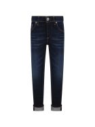 Dondup Blue ''ritchie'' Jeans For Boy With Iconic D Dondup Blue ''ritchie'' Jeans For Boy With Iconic D - Denim