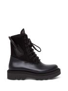 Givenchy Rubber And Leather Combat Black Boots Givenchy Rubber And Leather Combat Black Boots - Black