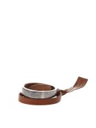 Saint Laurent Nomade Brown Double Turn Leather Bracelet Saint Laurent Nomade Brown Double Turn Leather Bracelet - Brown