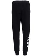 Dsquared2 Black Cotton Jogger With Print Dsquared2 Black Cotton Jogger With Print - Black