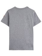 Moncler Gray Jersey T-shirt With Print Moncler Gray Jersey T-shirt With Print - Grey